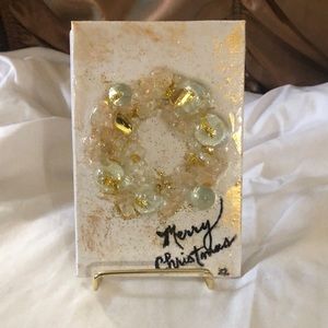 Elegant wreath on rigid canvas